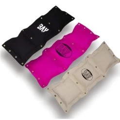 3-Kammern Wand-Schlagpolster 115x44 Schwarz Weiß Pink