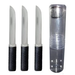 3x SET Gummimesser Mit Dose GM1 Trainingsmesser Messer Gummi 25 Cm SV