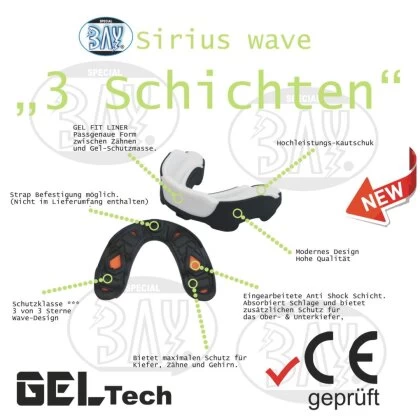 ANGEBOT Des Monats MAI - Zahnschutz Sirius GEL Tech Zwei Schichten - Farben Erwachsene 5 ANGEBOT Des Monats MAI - Zahnschutz Sirius GEL Tech Zwei Schichten - Farben Erwachsene – Bild 3