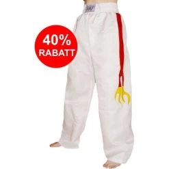 Flame Kickboxhose Mit Flammen Weiß/gelb/rot 6XS - XXXL Kinder Erwachsene