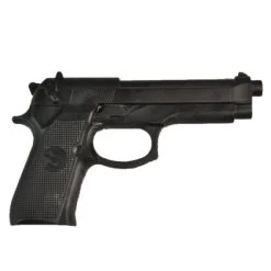 Gummipistole Schwarz Trainingspistole Pistole Gummi 22 Cm SV