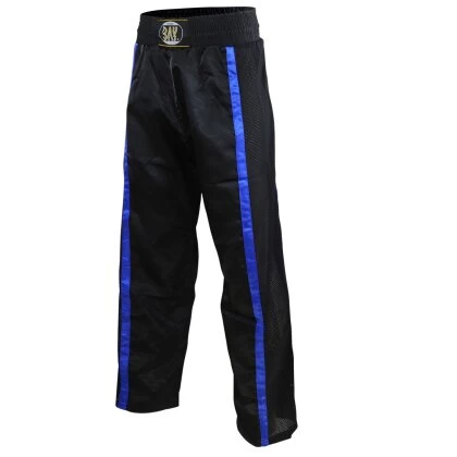Kickboxhose Netz Gewebe Schwarz/blau Uni 5XS - XXL Kinder Erwachsene 3 Kickboxhose Netz Gewebe Schwarz/blau Uni 5XS - XXL Kinder Erwachsene