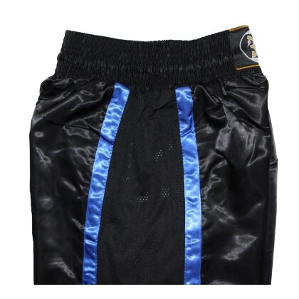 Kickboxhose Netz Gewebe Schwarz/blau Uni 5XS - XXL Kinder Erwachsene 9 Kickboxhose Netz Gewebe Schwarz/blau Uni 5XS - XXL Kinder Erwachsene – Bild 7