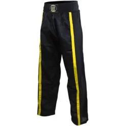 Kickboxhose Netz Gewebe Schwarz/gold Uni 5XS - XXL Kinder Erwachsene
