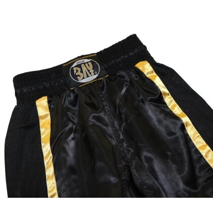 Kickboxhose Netz Gewebe Schwarz/gold Uni 5XS - XXL Kinder Erwachsene 7 Kickboxhose Netz Gewebe Schwarz/gold Uni 5XS - XXL Kinder Erwachsene – Bild 5