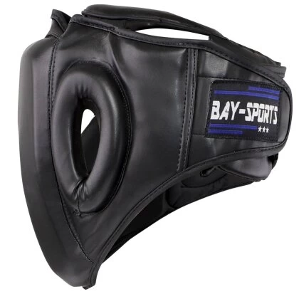 Kopfschutz Full Chin PU Leder Vollkontakt Schwarz S - XL 5 Kopfschutz Full Chin PU Leder Vollkontakt Schwarz S - XL – Bild 3