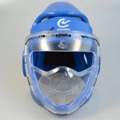 Kopfschutz Schaumstoff Mit Plexiglas Maske WTF Blau XS - XL -Sport Ausrüstung Verkauf kopfschutz schaumstoff mit plexiglas maske wtf blau xs xl2