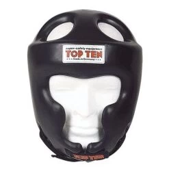 Kopfschutz TOP TEN Full Protector Jochbeinschutz Training Schwarz (WAKO) -Sport Ausrüstung Verkauf kopfschutz top ten full protector jochbeinschutz training schwarz wako2