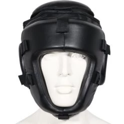 Kopfschutz WP Mit Abnehmbarer Plexiglas Maske Leder PU Schwarz S - XL -Sport Ausrüstung Verkauf kopfschutz wp mit abnehmbarer plexiglas maske leder pu schwarz s xl6