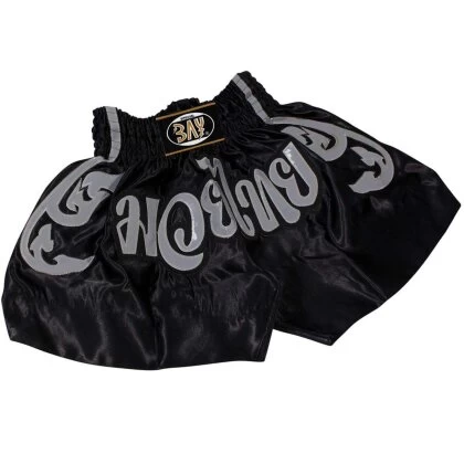 Laser Cut Thaiboxhose XS - XXL Schwarz/grau 4 Laser Cut Thaiboxhose XS - XXL Schwarz/grau – Bild 2