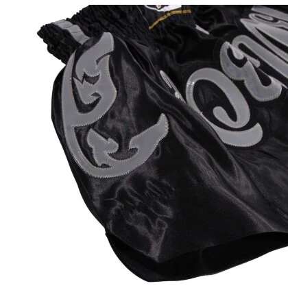 Laser Cut Thaiboxhose XS - XXL Schwarz/grau 6 Laser Cut Thaiboxhose XS - XXL Schwarz/grau – Bild 4