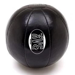 Medizinball Leder PU 10 Kg Schwarz