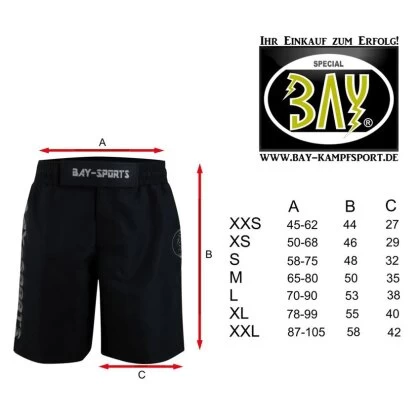 MMA Hose K1 Shadow XXS - XXL Schwarz/grau Shorts 6 MMA Hose K1 Shadow XXS - XXL Schwarz/grau Shorts – Bild 4