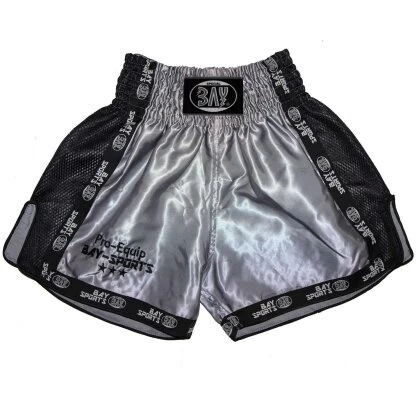 Pro-Equip Mesh Thaiboxhose XS - XXL Silber Grau/schwarz 4 Pro-Equip Mesh Thaiboxhose XS - XXL Silber Grau/schwarz – Bild 2