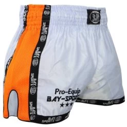 Pro-Equip Mesh Thaiboxhose XS - XXL Weiß/neon Orange