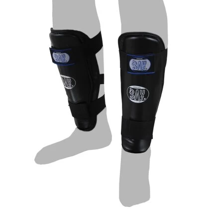 Schienbeinschutz Komfort PU Leder Schwarz XXS - XL 4 Schienbeinschutz Komfort PU Leder Schwarz XXS - XL – Bild 2