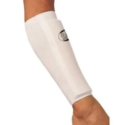 Schienbeinschutz Simple Baumwolle Weiß XS - XL -Sport Ausrüstung Verkauf schienbeinschutz simple baumwolle weiss xs xl3