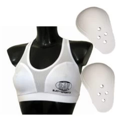 Set Brustschutz Topp + Schalen 3 Teile Weiß XS - XL