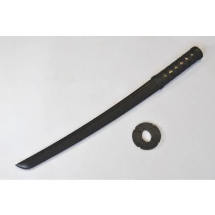 Shoto 62 Cm Schwarz Kurzer Bokken Katana Aus TPR-Kunststoff 4 Shoto 62 Cm Schwarz Kurzer Bokken Katana Aus TPR-Kunststoff – Bild 2