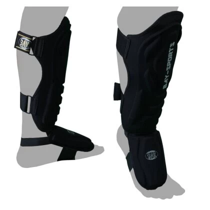 Spann- Schienbeinschutz Black Demon Style Schwarz XXS - XXL 5 Spann- Schienbeinschutz Black Demon Style Schwarz XXS - XXL – Bild 3