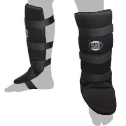 Spann- Schienbeinschutz Thai Hai Schwarz XS - XL