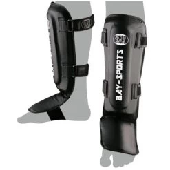 Spann- Schienbeinschutz Thai Tech LEDER Schwarz XS - XXL