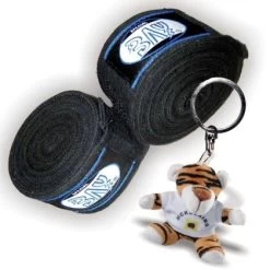Spar Set Bandagen + Plüsch Schlüsselanhänger Kickboxen
