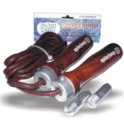 Spiderjump 305 Leder Springseil Mit Holz Gewichtsgriffen -Sport Ausrüstung Verkauf spiderjump 305 leder springseil mit holz gewichtsgriffen5