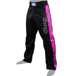 Stick Kickboxhose Schwarz/pink 4XS - XXL Kinder Erwachsene -Sport Ausrüstung Verkauf stick kickboxhose schwarz pink 4xs xxl kinder erwachsene3