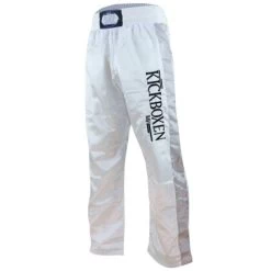 Stick Kickboxhose Weiß / Grau Silber 4XS - XXL Kinder Erwachsene