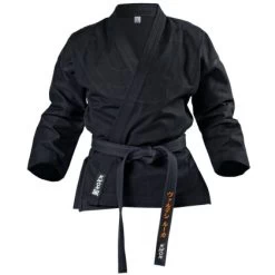 SV Karate Jacke KWON Spezialist Schwarz Baumwolle 12 OZ