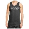 Tank Top Gym Shirt Let´s Fight Kampfsport Heathered Grau Schwarz S - XXL -Sport Ausrüstung Verkauf tank top gym shirt lets fight kampfsport heathered grau schwarz s xxl