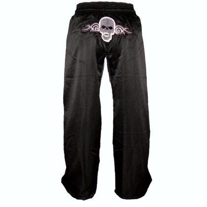 Totenkopf Tribal Skull Kickboxhose Schwarz XS - XXL 3 Totenkopf Tribal Skull Kickboxhose Schwarz XS - XXL