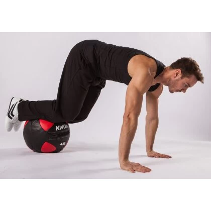 Trainingsball Medizinball 2 - 10 Kg Schwarz/rot 6 Trainingsball Medizinball 2 - 10 Kg Schwarz/rot – Bild 4