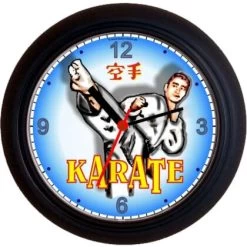 Wanduhr Kumite Karate Kämpfer