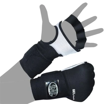 Wave Gel Pink/schwarz Gepolsterte Neopren Boxbandagen Handschuhe 14 Wave Gel Pink/schwarz Gepolsterte Neopren Boxbandagen Handschuhe – Bild 12