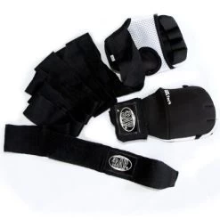 Wave Gel Weiß/schwarz Gepolsterte Neopren Boxbandagen Handschuhe -Sport Ausrüstung Verkauf wave gel weiss schwarz gepolsterte neopren boxbandagen handschuhe4