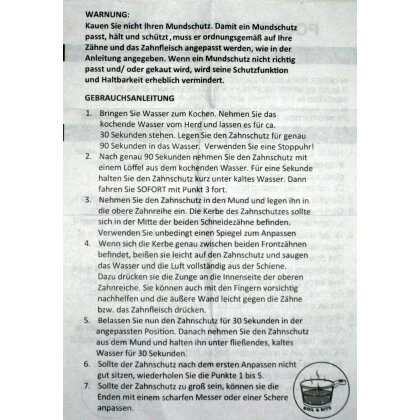 Zahnschutz Pro Line Gel 2 Stufig - Weiss/blau Kinder Erwachsene 5 Zahnschutz Pro Line Gel 2 Stufig - Weiss/blau Kinder Erwachsene – Bild 3